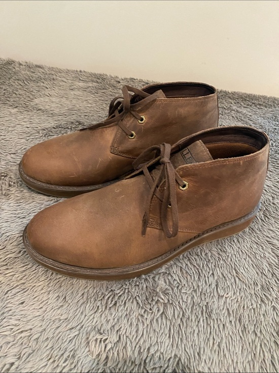 Mens LL Bean Stonington Chukka Boot Brown leather size 11.5 medium NWOT casual main image 6